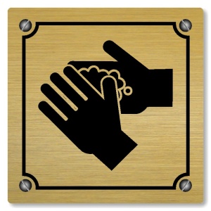 Umývárna, 100x100mm, zlatá, Kansas